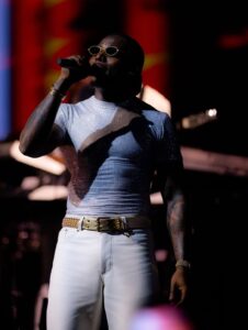 Asake performing at the James L. Knight Center in Miami