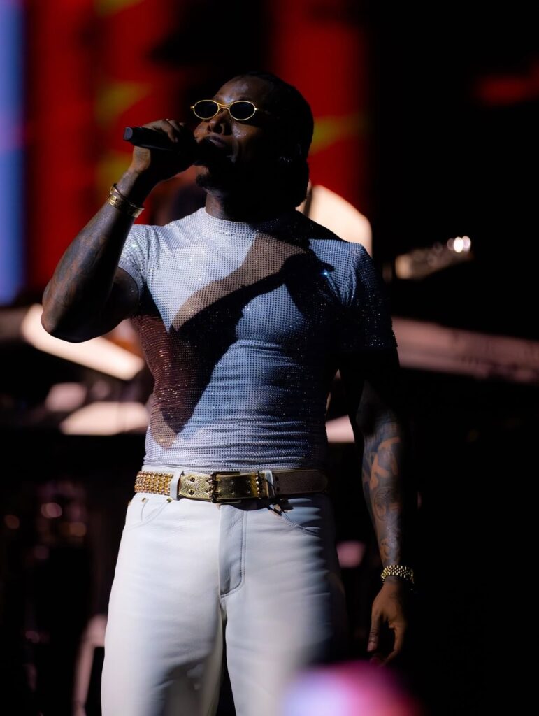 Asake performing at the James L. Knight Center in Miami