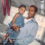 A$AP Rocky poses with daughter Rocki Irish Mayers for W Magazine China’s 2026 Love Issue